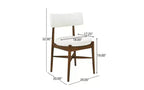 Set di 2 sedie da pranzo imbottite – Misto lino, Struttura in legno di caucciù
