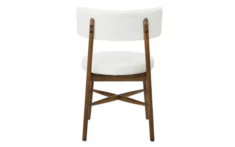 Set di 2 sedie da pranzo imbottite – Misto lino, Struttura in legno di caucciù