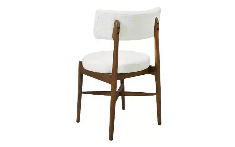Set di 2 sedie da pranzo imbottite – Misto lino, Struttura in legno di caucciù