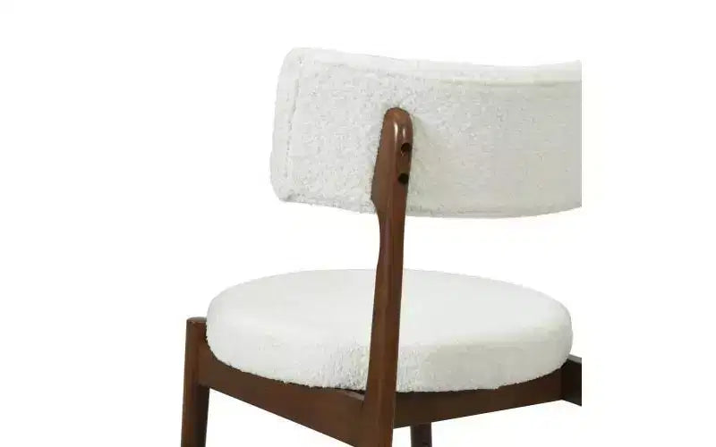 Set di 2 sedie da pranzo imbottite – Misto lino, Struttura in legno di caucciù