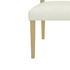 Set di 2 sedie da pranzo imbottite senza braccioli con trama in canna, Beige/Frassino chiaro