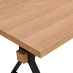 Tavolo da Pranzo Rustico Industriale da 160 cm con Gambe a X in Metallo