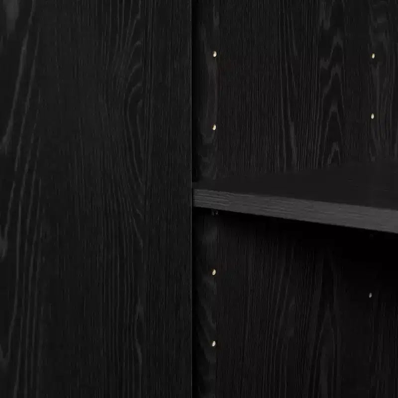 Mobiletto a 2 ante con ripiano regolabile – Quercia nera/Nero