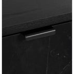 Mobiletto a 2 ante con ripiano regolabile – Quercia nera/Nero