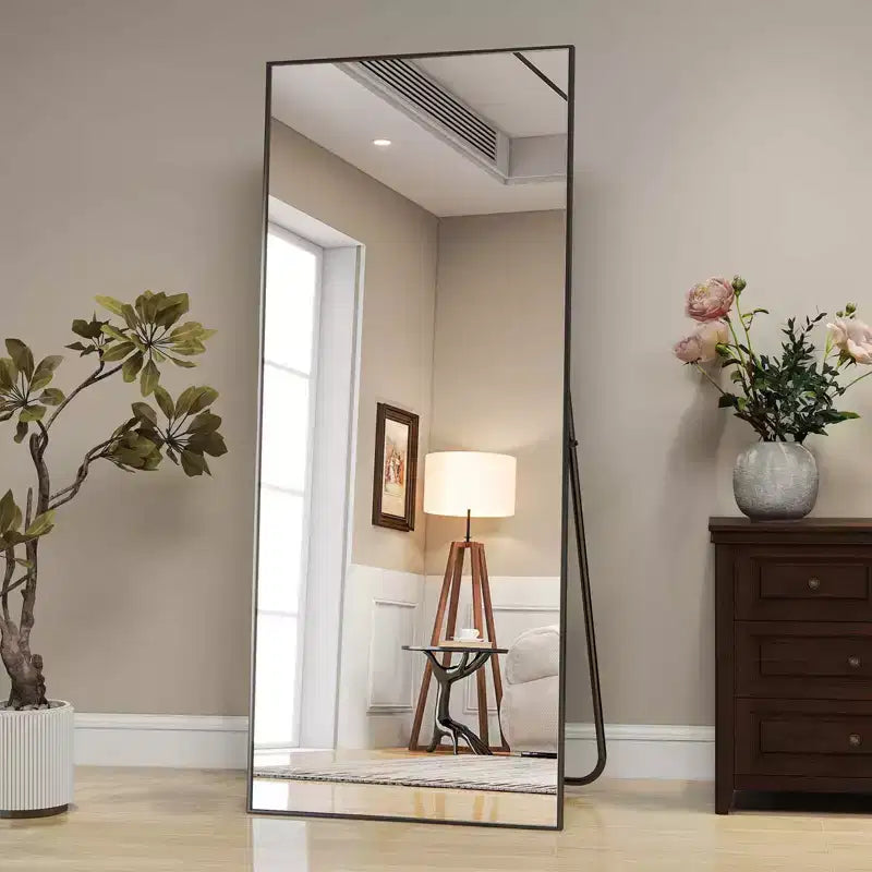 BEAUTYPEAK 71x26Oversized Floor Mirror Rectangle Full Length Mirrors ,Black