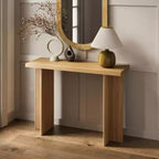 Stead Fluted Console Table - Small Entry Table for Narrow Spaces - Living Room Furniture - Solid Wood Entryway Table