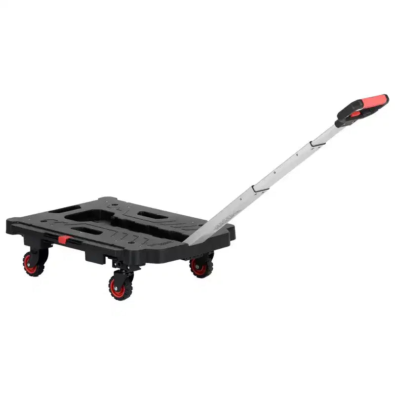 Carrello a piattaforma pieghevole con manico estensibile