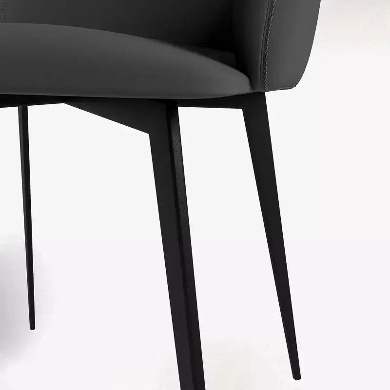Sedie imbottite da pranzo con gambe in ferro, set da 2