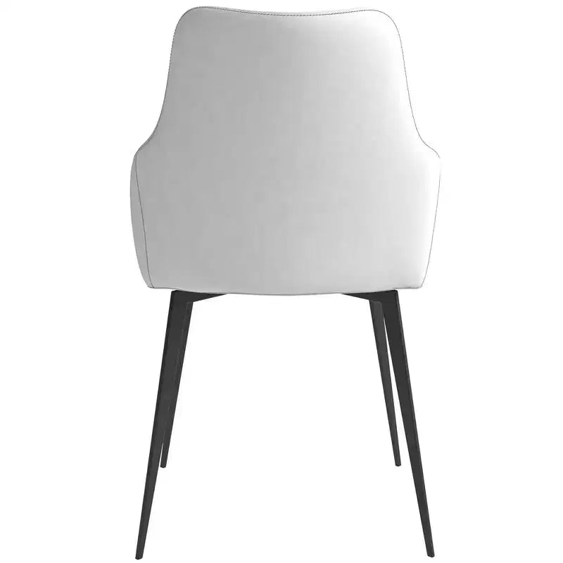 Sedie imbottite da pranzo con gambe in ferro, set da 2