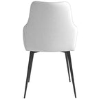 Sedie imbottite da pranzo con gambe in ferro, set da 2