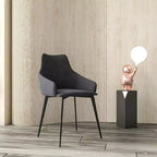 Sedie imbottite da pranzo con gambe in ferro, set da 2