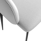 Sedie imbottite da pranzo con gambe in ferro, set da 2