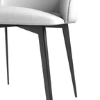 Sedie imbottite da pranzo con gambe in ferro, set da 2