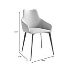 Sedie imbottite da pranzo con gambe in ferro, set da 2