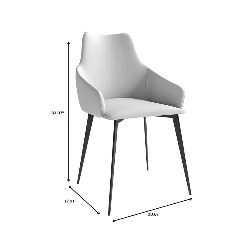 Sedie imbottite da pranzo con gambe in ferro, set da 2