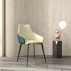 Sedie imbottite da pranzo con gambe in ferro, set da 2