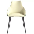 Sedie imbottite da pranzo con gambe in ferro, set da 2