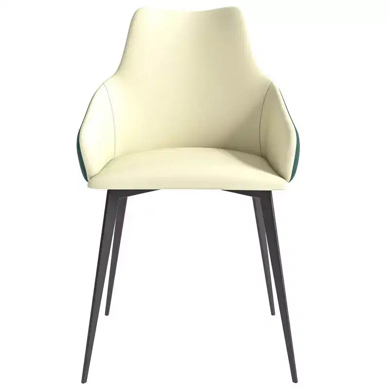 Sedie imbottite da pranzo con gambe in ferro, set da 2