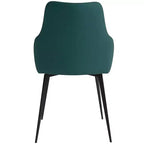 Sedie imbottite da pranzo con gambe in ferro, set da 2