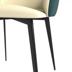 Sedie imbottite da pranzo con gambe in ferro, set da 2