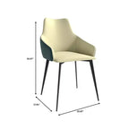 Sedie imbottite da pranzo con gambe in ferro, set da 2