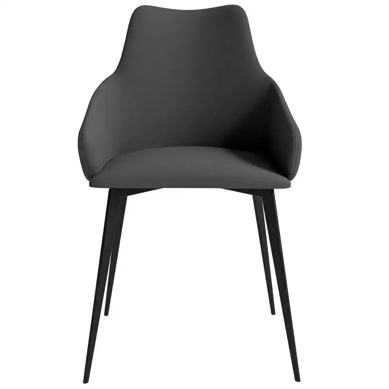 Sedie imbottite da pranzo con gambe in ferro, set da 2