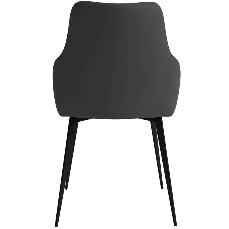 Sedie imbottite da pranzo con gambe in ferro, set da 2
