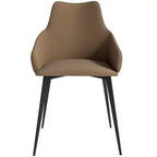Sedie imbottite da pranzo con gambe in ferro, set da 2