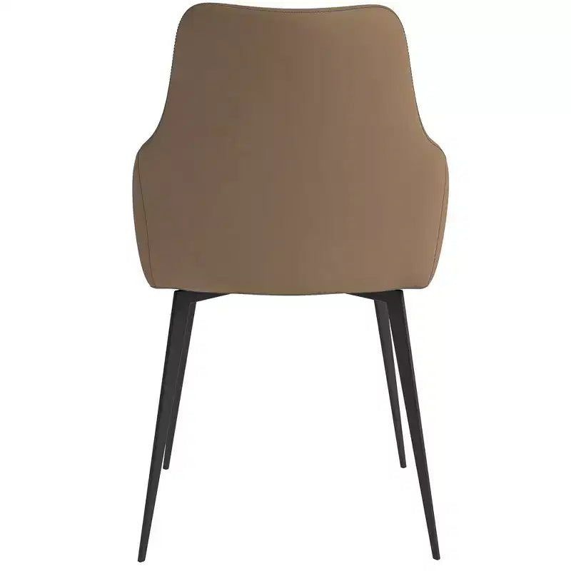 Sedie imbottite da pranzo con gambe in ferro, set da 2