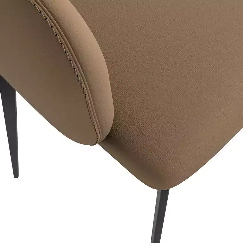 Sedie imbottite da pranzo con gambe in ferro, set da 2