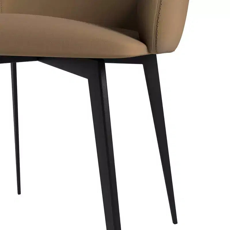 Sedie imbottite da pranzo con gambe in ferro, set da 2