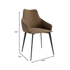 Sedie imbottite da pranzo con gambe in ferro, set da 2