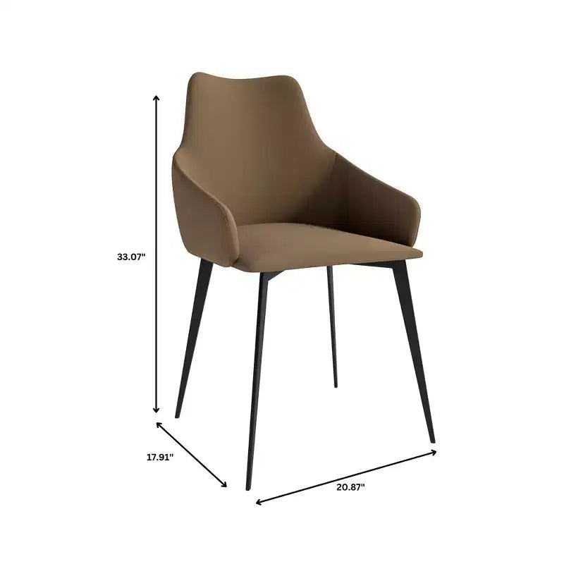 Sedie imbottite da pranzo con gambe in ferro, set da 2