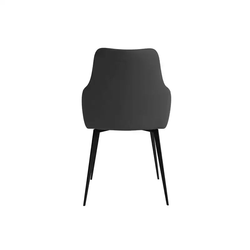 Sedie imbottite da pranzo con gambe in ferro, set da 2