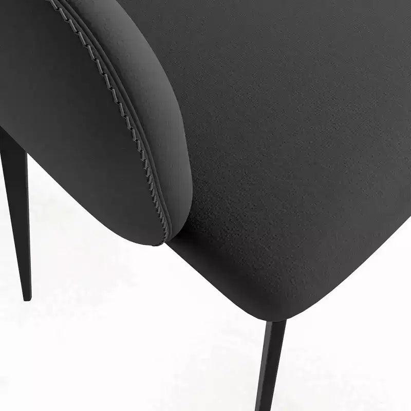 Sedie imbottite da pranzo con gambe in ferro, set da 2