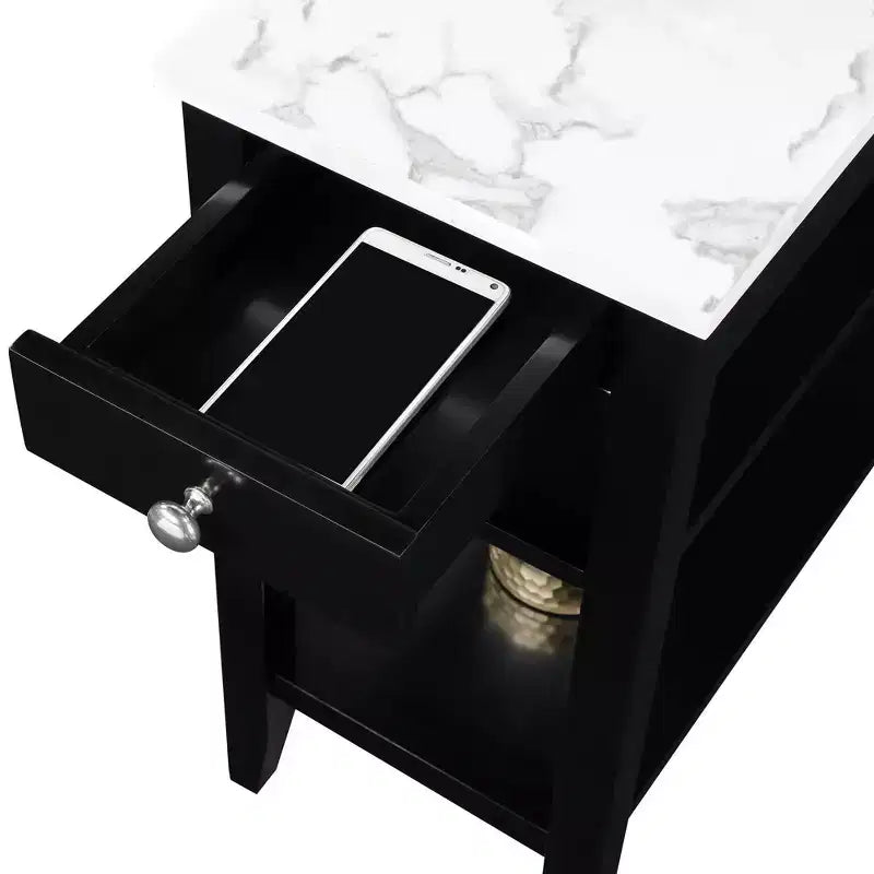 Tavolino da divano/letto con 1 cassetto e ripiani