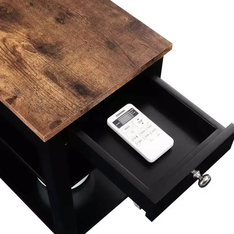 Tavolino da divano/letto con 1 cassetto e ripiani