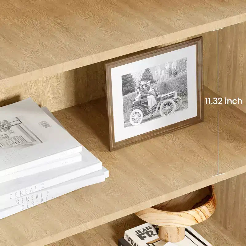 Libreria a 5 ripiani con armadietto e anta, alta 180 cm, struttura in metallo