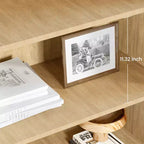 Libreria a 5 ripiani con armadietto e anta, alta 180 cm, struttura in metallo