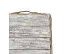 Baule portaoggetti in rattan bianco con coperchio