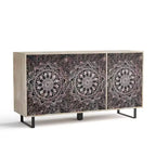 24/7 Shop At Home Johne Buffet Server Mango Wood with 4 Shelves