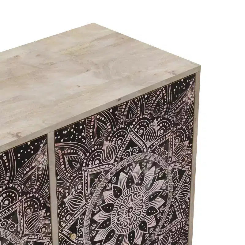 Credenza da Buffet - Legno di Mango, 4 Ripiani