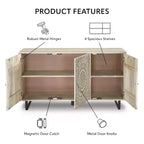 Credenza da Buffet - Legno di Mango, 4 Ripiani