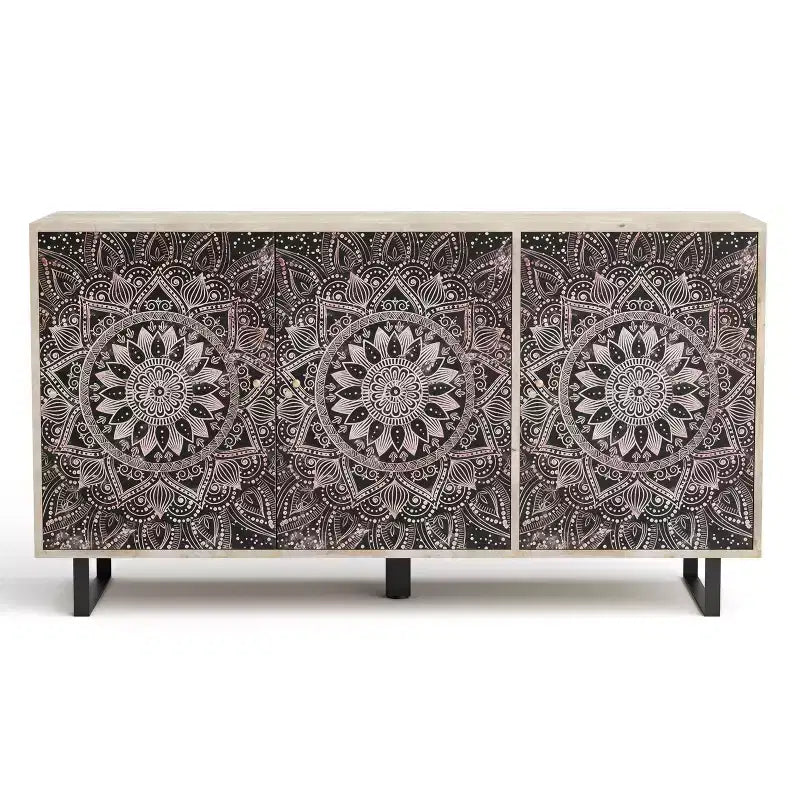 Credenza da Buffet - Legno di Mango, 4 Ripiani