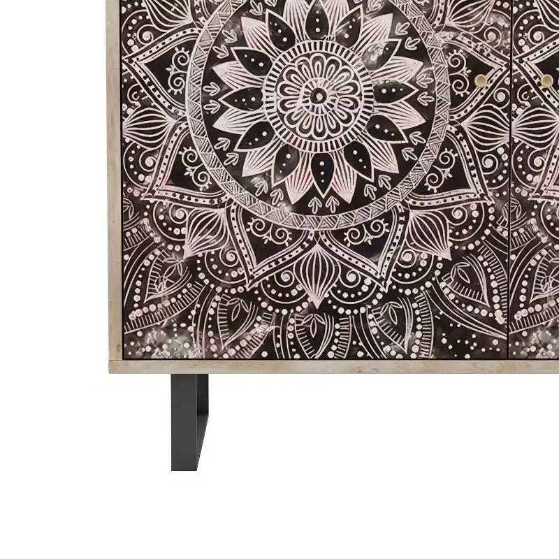 Credenza da Buffet - Legno di Mango, 4 Ripiani