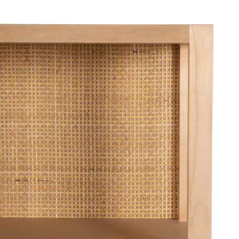 Mensola a muro a 3 ripiani in rattan e legno da 30".