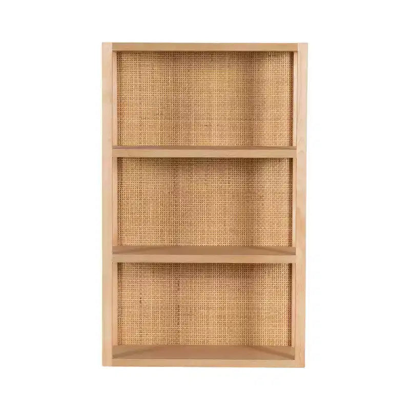 Mensola a muro a 3 ripiani in rattan e legno da 30".