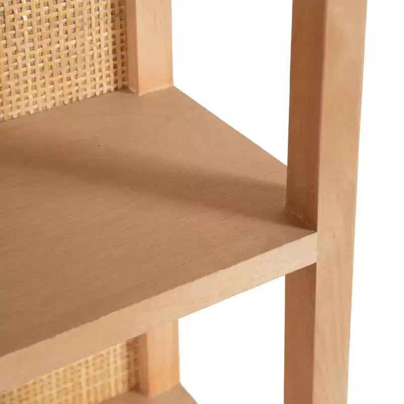 Mensola a muro a 3 ripiani in rattan e legno da 30".