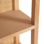 Mensola a muro a 3 ripiani in rattan e legno da 30".