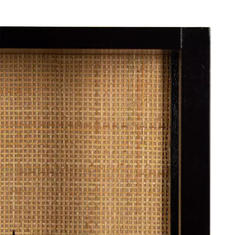 Mensola a muro a 3 ripiani in rattan e legno da 30".